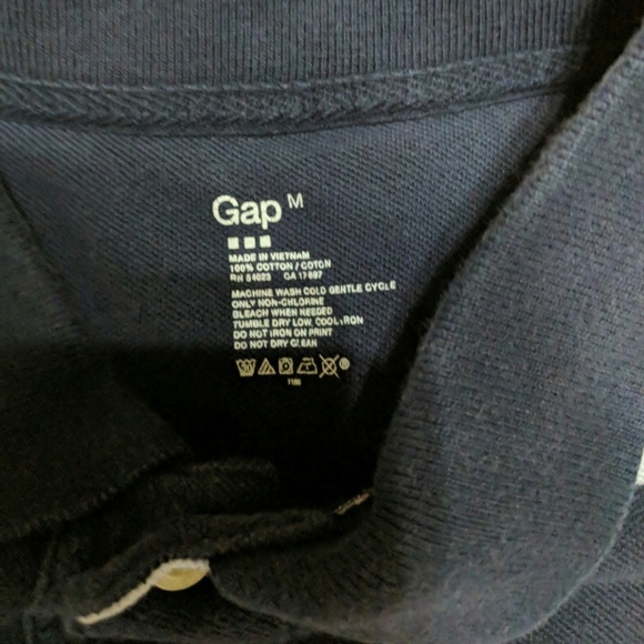 Gap Polo Blue stripes Size Medium - Picture 2 of 2